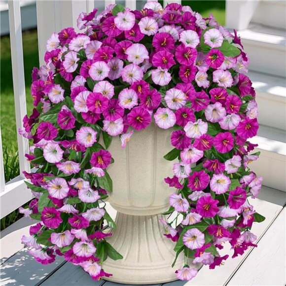 Artificial Fake Hanging Flowers Plants for Outdoor Spring Summer Decoration - Picture 1 of 7